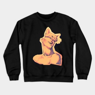 kitty girl (by Alexey Kotolevskiy) Crewneck Sweatshirt